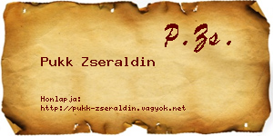 Pukk Zseraldin névjegykártya